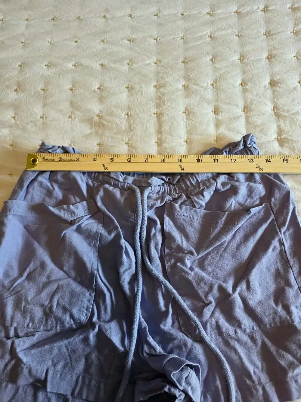 Universal Thread Women's Lavender Linen Blend Pull-On Drawstring Shorts